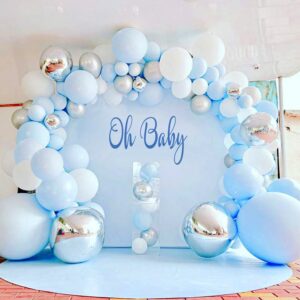 Dazzle Bright 100 PCS Blue Balloons Latex Balloons Different Party Balloon Kit for Balloon Garland Arch Birthday Party Graduation Baby Shower Wedding Holiday Decoration (18-12-10-5 Inch)