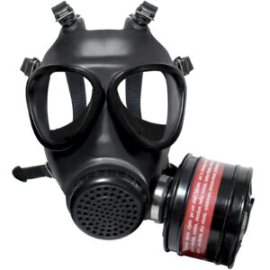 yingorrs gas masks survival nuclear and chemical, full face respirator mask with 40mm activated carbon filter for asbestos, chemical, gas, welding, fume