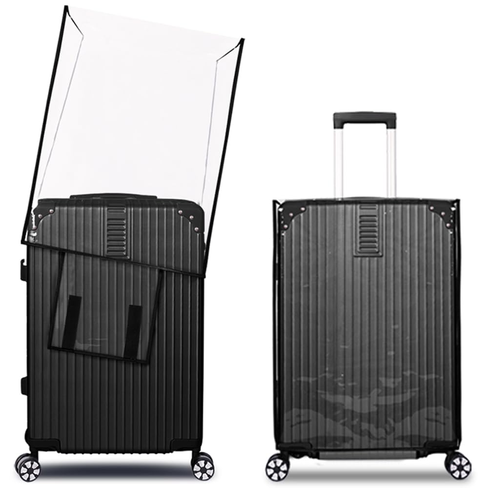 Yuppies Clear PVC Suitcase Cover, Protective Luggage Cover for 24 inch Wheeled Suitcase (24inch (16.2" L x 10.6" W x 21.5" H))