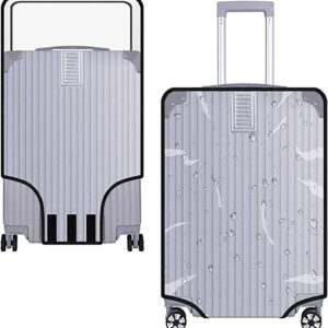 Yuppies Clear PVC Suitcase Cover, Protective Luggage Cover for 24 inch Wheeled Suitcase (24inch (16.2" L x 10.6" W x 21.5" H))