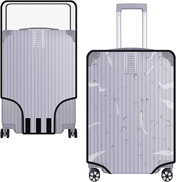 Yuppies Clear PVC Suitcase Cover, Protective Luggage Cover for 24 inch Wheeled Suitcase (24inch (16.2" L x 10.6" W x 21.5" H))