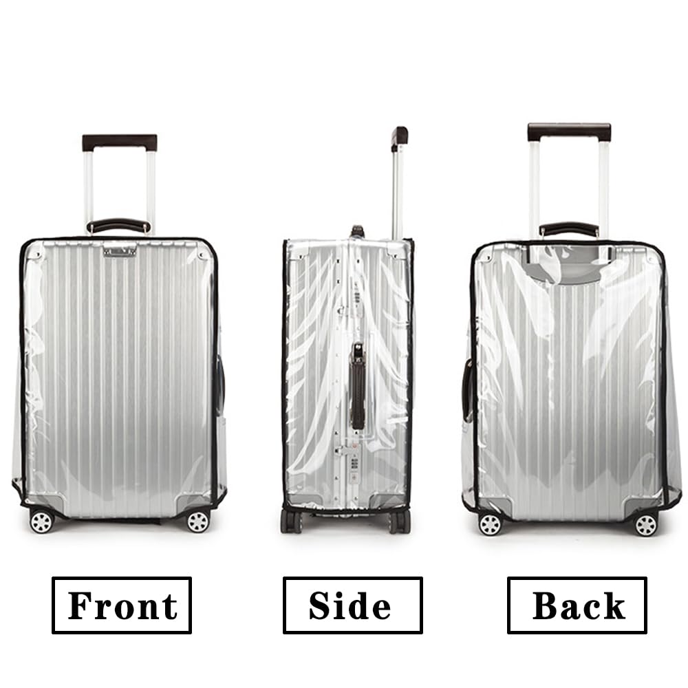 Yuppies Clear PVC Suitcase Cover, Protective Luggage Cover for 24 inch Wheeled Suitcase (24inch (16.2" L x 10.6" W x 21.5" H))