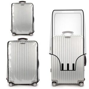 Yuppies Clear PVC Suitcase Cover Protectors Luggage Cover for Wheeled Suitcase (20inch/24inch/28inch (3 Pieces))