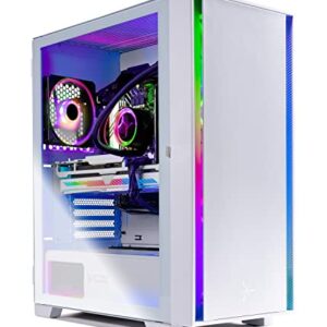 Skytech Gaming Shiva II Gaming PC Desktop – AMD Ryzen 7 5700X 3.4 GHz, NVIDIA RTX 4070, 1TB NVME SSD, 16GB DDR4 RAM 3200, 650W Gold PSU, 240mm AIO, 11AC Wi-Fi, Windows 11 Home 64-bit,White