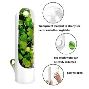 UEOZ Herb Saver for Refrigerator, Herb Saver Pod, Vegetable Preservation Bottle, Fresh Herb Keeper for Cilantro, Mint, Parsley, Asparagus, Keeps Greens Fresh for 2-3 Weeks (3PCS)