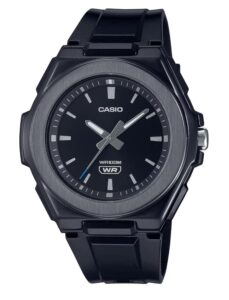 casio classic analog stainless steel bezel black resin band men's watch lwa300hb-1ev