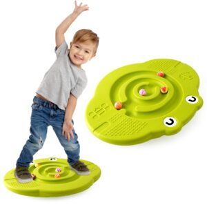 wobble balance board for kids plastic rocker maze board with stepping stones load 220lb, active play and exercise for toddler 3+