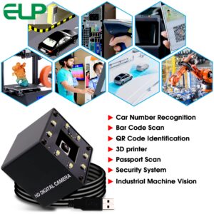 ELP 16mp Day Night USB Camera Auto Focus Webcam for Computer Mini UVC USB2.0 PC Camera IMX298 USB Security Camera 4K Lightburn Camera Industrial CCTV Laser Engraver Web Camera for Laptop Raspberry Pi