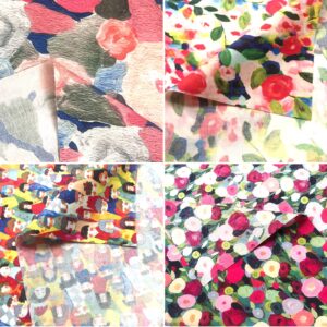 Misscrafts 100% Cotton Quilting Fabric Bundles Craft Fabric Squares Fat Quarters Multicolored for Patchwork DIY Sewing Scrapbooking (6pc 18x22” Watercolour)