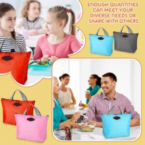 Chunful 24 Pcs Insulated Lunch Bags Aesthetic Lunch Bag Lunch Tote Bag Bulk with Zipper Thermal Leakproof Lunch Bags or Women Men Office Work School Picnic Beach Fishing (Bright Color)