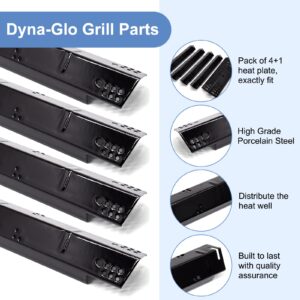 Criditpid Grill Heat Plate Replacement for Dyna-Glo 5 Burner DGH474CRP, DGH485CRP Models, 70-02-411 Porcelain Steel Heat Shield for Dynaglo DGH474CRP, 5 Pack