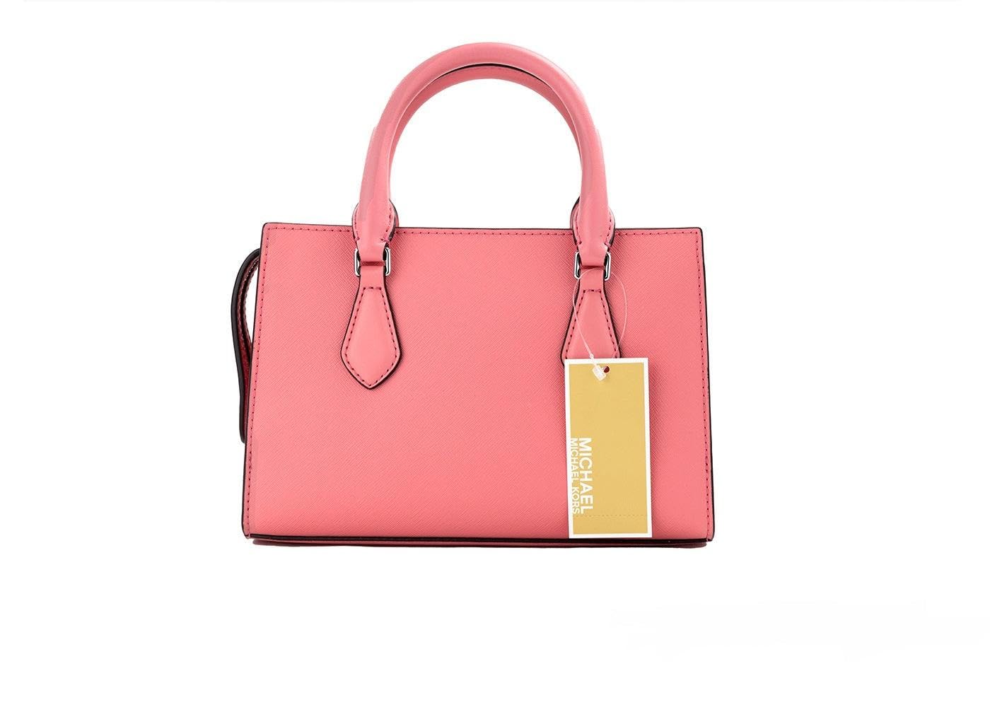 Michael Kors Sheila Small Non-Leather Vegan Satchel (Tea Rose)