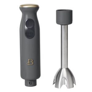 Beautiful Immersion Blender with 500ml Chopper and 700ml Measuring Cup, by Drew Barrymore (Oyster Gray)