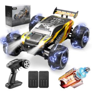 4drc h3 rc car,50+kmh high speed monster truck,racing hobby car for adults, 4wd all terrain off-road remote control car, 2.4ghz rc crawler,2 battery 40+ min play gift for boy kids adults