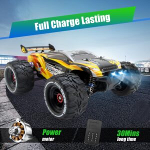 4DRC H3 RC Car,50+kmh High Speed Monster Truck,Racing Hobby Car for Adults, 4WD All Terrain Off-Road Remote Control Car, 2.4Ghz RC Crawler,2 Battery 40+ Min Play Gift for Boy Kids Adults