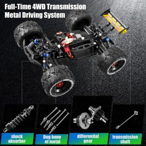 4DRC H3 RC Car,50+kmh High Speed Monster Truck,Racing Hobby Car for Adults, 4WD All Terrain Off-Road Remote Control Car, 2.4Ghz RC Crawler,2 Battery 40+ Min Play Gift for Boy Kids Adults