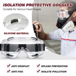 Yingorrs Respirator Mask with Filters, Half Face Gas Mask with Safety Glasses, Asbestos Mask for Resin, Fume, Painting, Welding, Organic Vapor and Dust