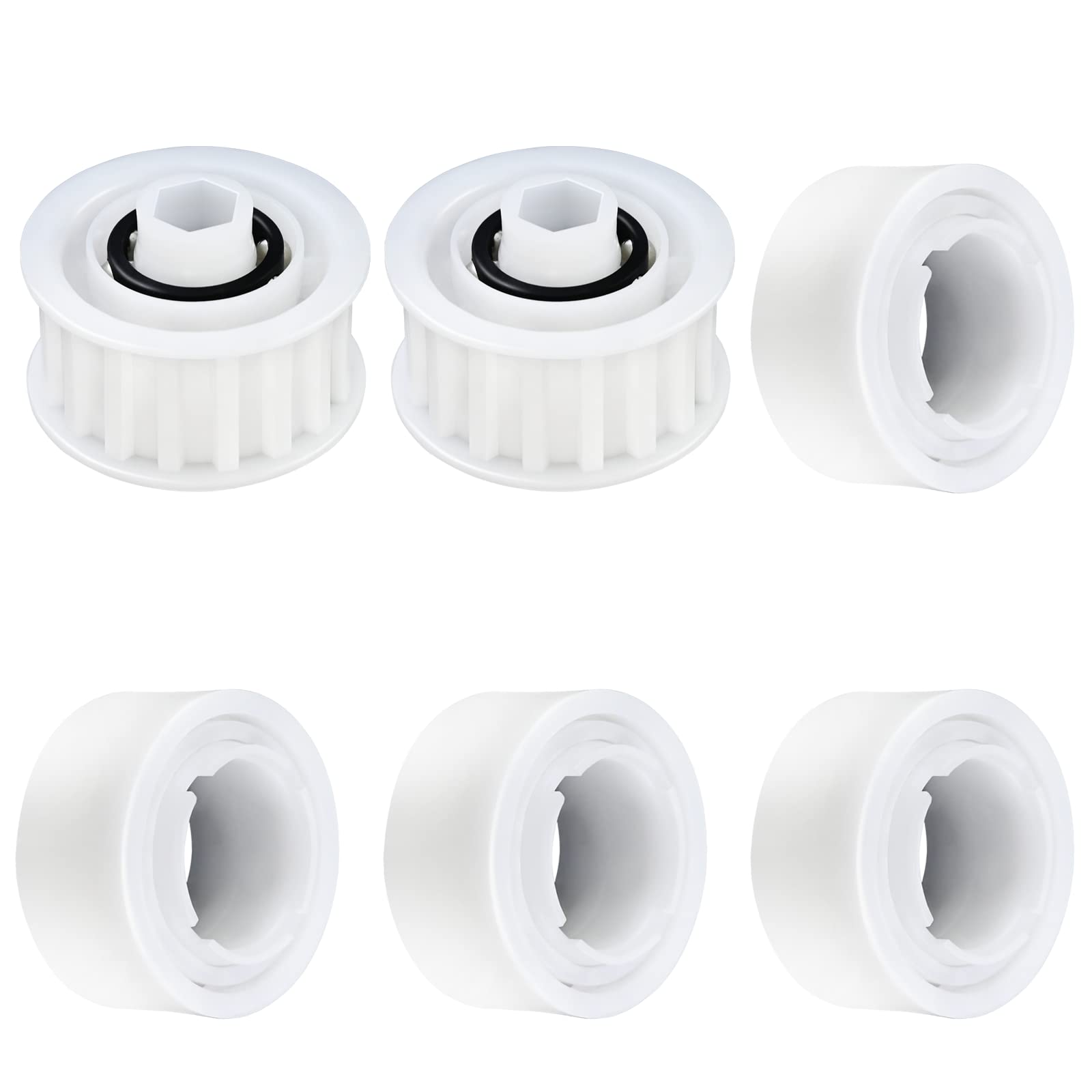 Upgrade 4 Pack Guide Wheels with 2 Pully Gears, Part Number 3884997-R6, Replacement for Dolphin Pool Cleaner Accessories