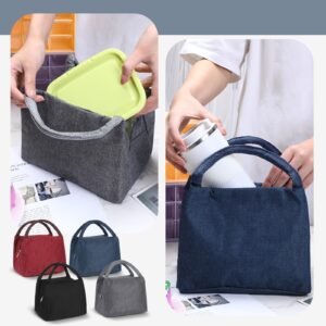 Chunful 12 Pcs Insulated Lunch Bags Bulk for Kids Women Adult Reusable Lunch Tote Bag Waterproof with Aluminum(Multi Color)