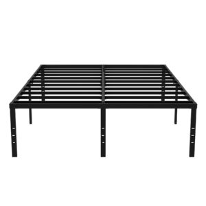 Yedop 18 Inch Full Size Metal Bed Frame, Full Bed Frame No Box Spring Needed, 2500 lbs Heavy Duty Steel Slat Support, Non-Slip, Noise Free, Sturdy Metal Bed Frame, Black