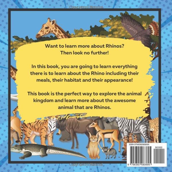 Rhino: Wildlife Books for Kids (Wildlife book for young children)