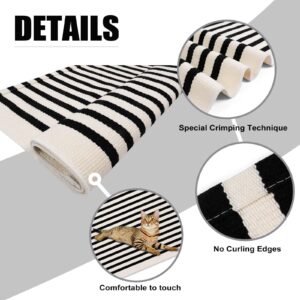 Collive Black and White Outdoor Rug,5x8ft Striped Outdoor Rug,Reversible Washable Patio Rugs,Cotton Hand Woven Indoor Area Rug Floor Carpet for Outdoor/Indoor