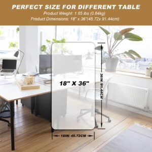 Vicwe 18 x 36 Inch Clear Table Cover Protector,1.5 mm Thick Single-Sided Frosted Clear Desk Pad Mat, Rectangle Waterproof Table Top Protector, Scratch Proof and Easy Cleaning for Dining Room Table