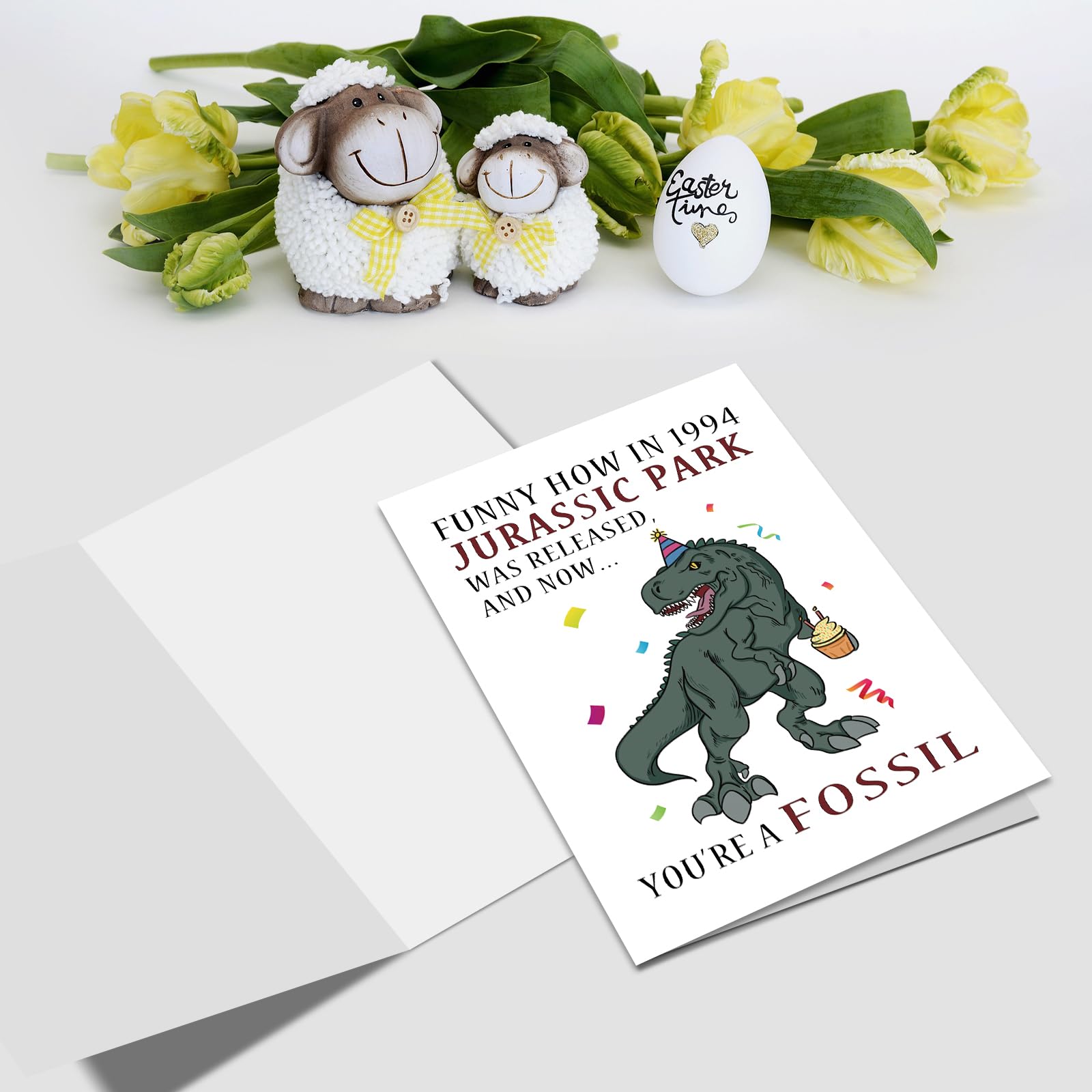 Nchigedy Funny Dinosaur Birthday Card for Him Her, Happy 30th Birthday Gift for Friends, Snarky 1994 Birthday Card for Men Women