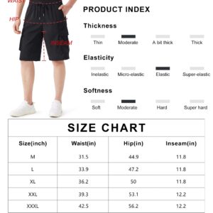 Mens Cargo 11 Inch Shorts for Hiking Golf Casual Athletic Quick Dry Ralaxed Fit Fishing Tactical Sports Shorts, ARMY GREEN XXL