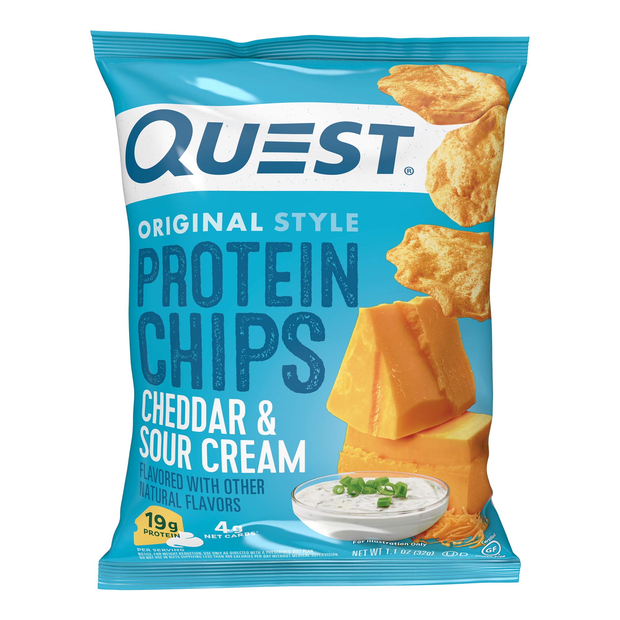 Quest Nutrition Protein Chips Bundle - Ranch, Cheddar & Sour Cream (Pack of 24)