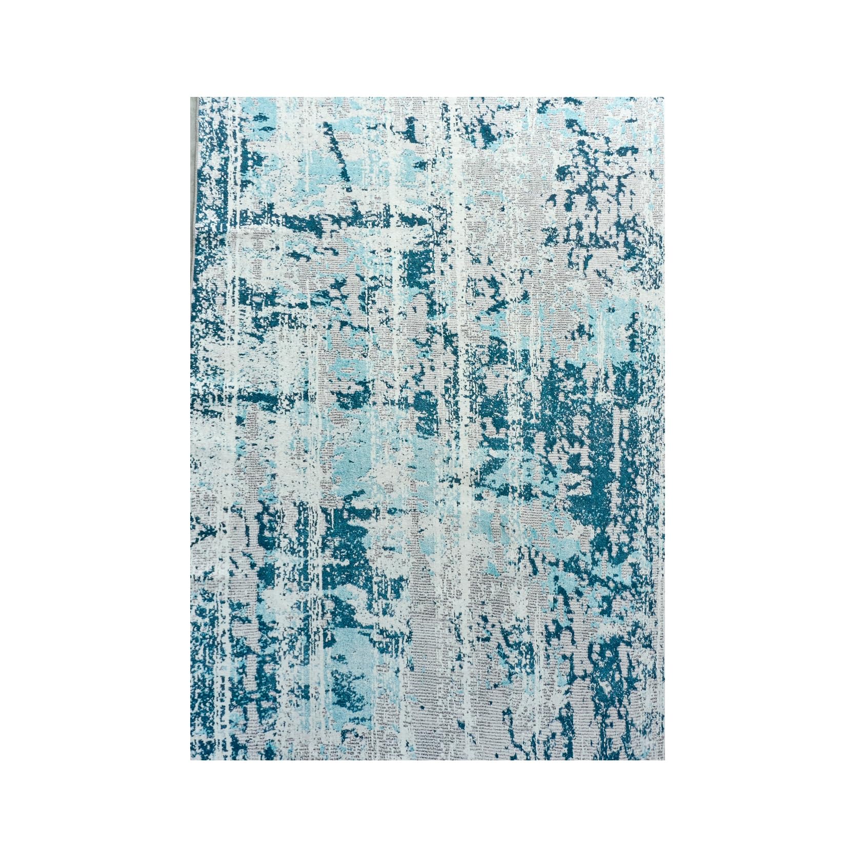 INGEROOM Abstract Blue Area Rug, Machine Washable, Non-Slip Backing, 5x7 Feet, Modern Rug for Living Rooms, Bedrooms and Dining Rooms