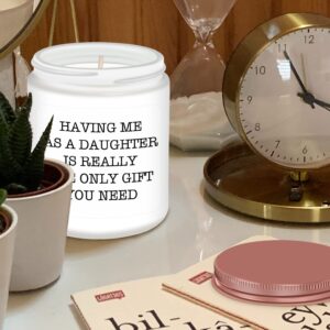 Gifts for Dad from Daughter - Funny Birthday Gifts for Dad from Daughter, Fathers Day Dad Birthday Thanksgiving Christmas Candle Gifts from Daughter