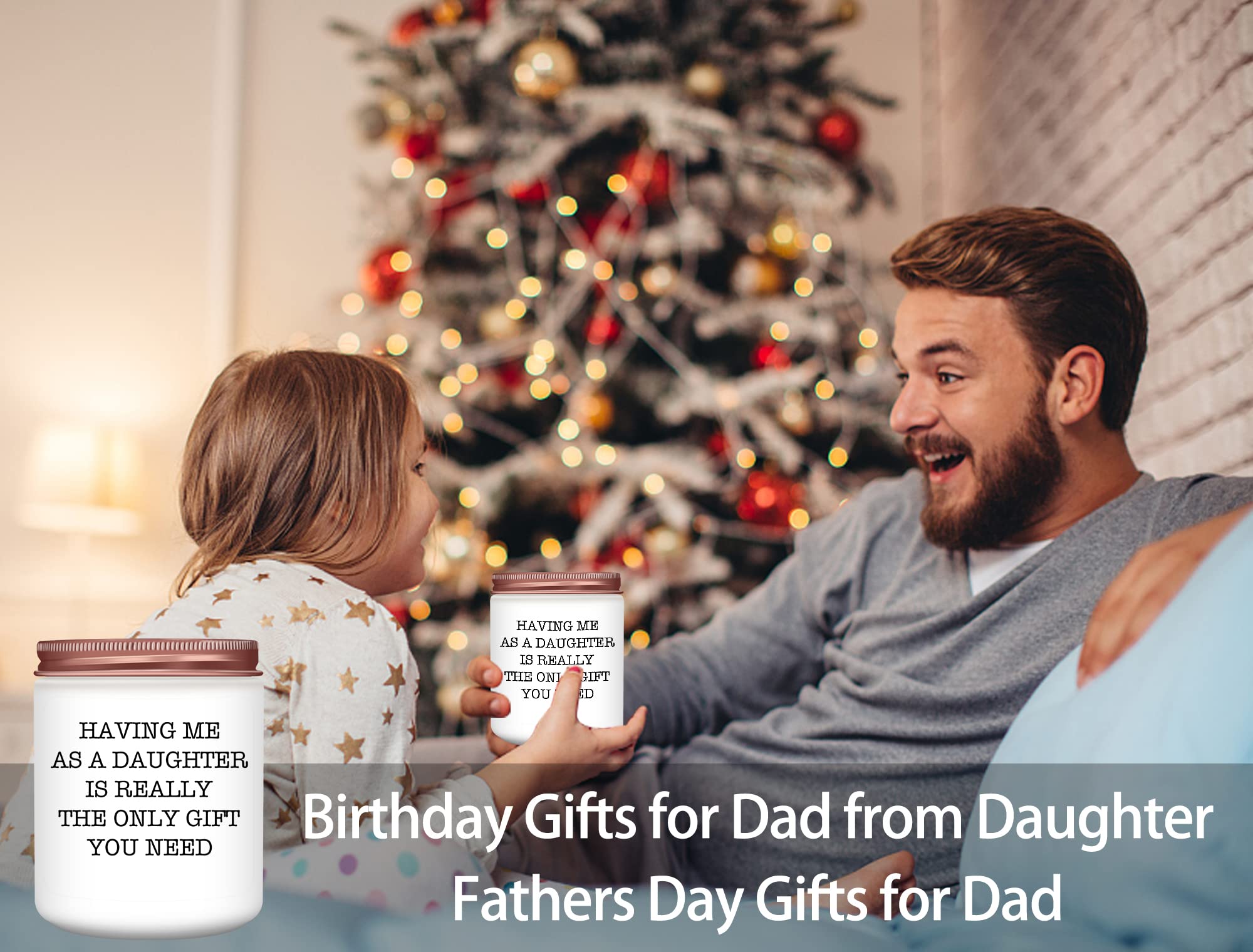 Gifts for Dad from Daughter - Funny Birthday Gifts for Dad from Daughter, Fathers Day Dad Birthday Thanksgiving Christmas Candle Gifts from Daughter