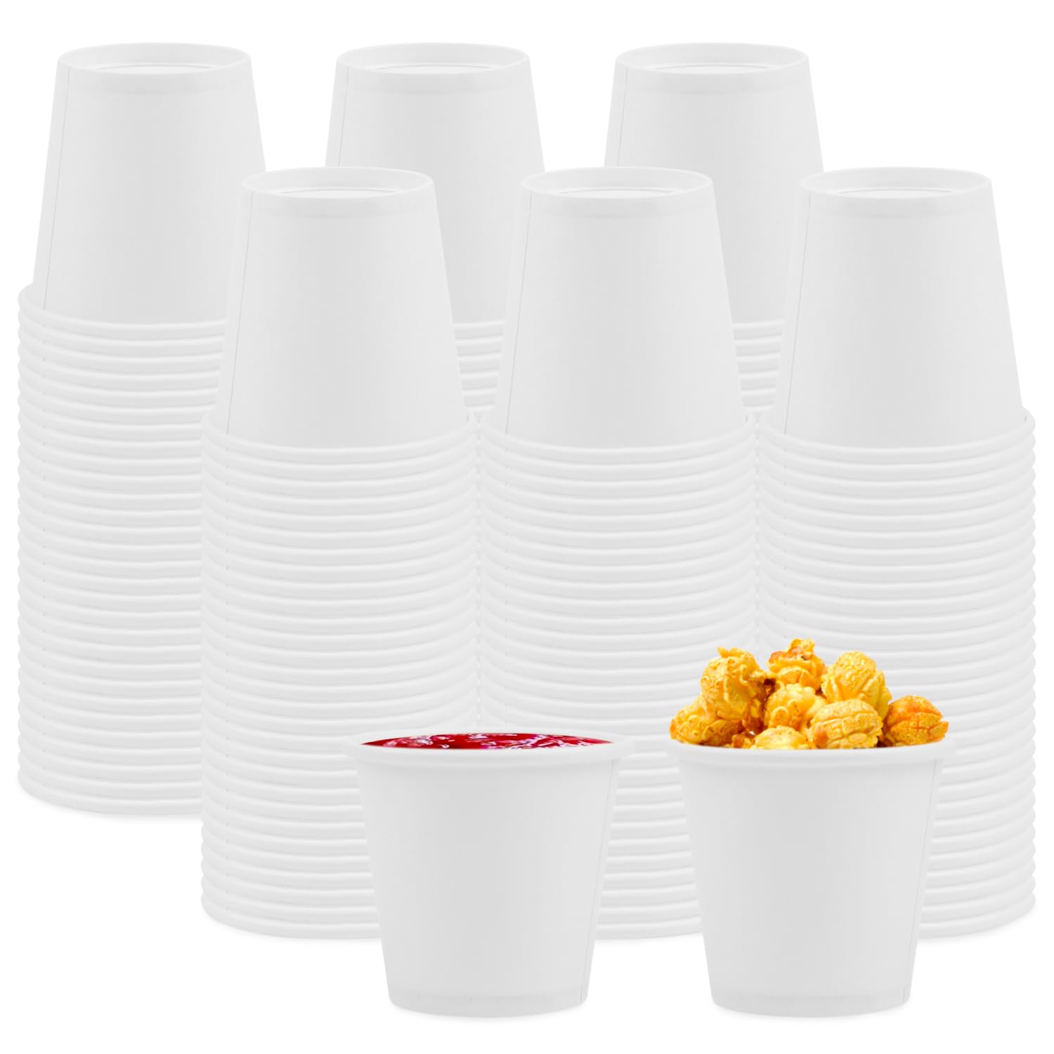 Paper Cups,300 Pack 4 Oz Disposable Paper Cups Paper Coffee Cups,White Hot Cups Yogurt Cups,Test Cups for Coffee, Tea or Hot Chocolate (4 OZ)