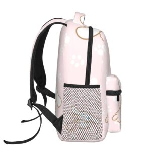 DIEZ Anime Laptop Backpacks Kawaii Cinnamoroll Aesthetic Waterproof College Travel Daypack Adult Pink Casual Large-capacity Backpack