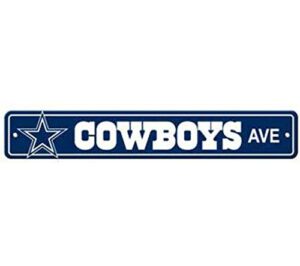 cowboys ave metal street sign 4"x16" football team logo avenue man cave