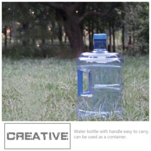 Gadpiparty Water Bottle with Handle 5 Liters Water Storage Containers Portable PC Camping Water Container Plastic Jug Water Barrel for Home Outdoor Camping Hiking