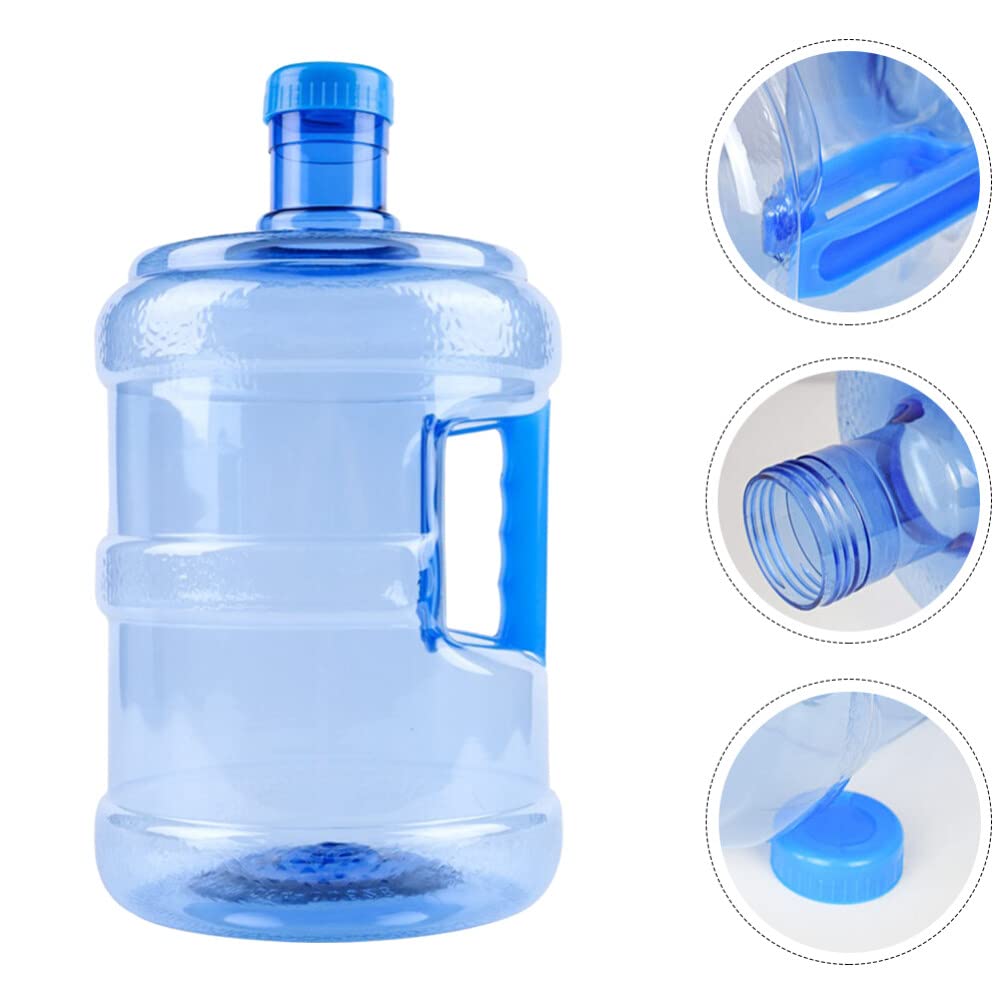 Gadpiparty Water Bottle with Handle 5 Liters Water Storage Containers Portable PC Camping Water Container Plastic Jug Water Barrel for Home Outdoor Camping Hiking