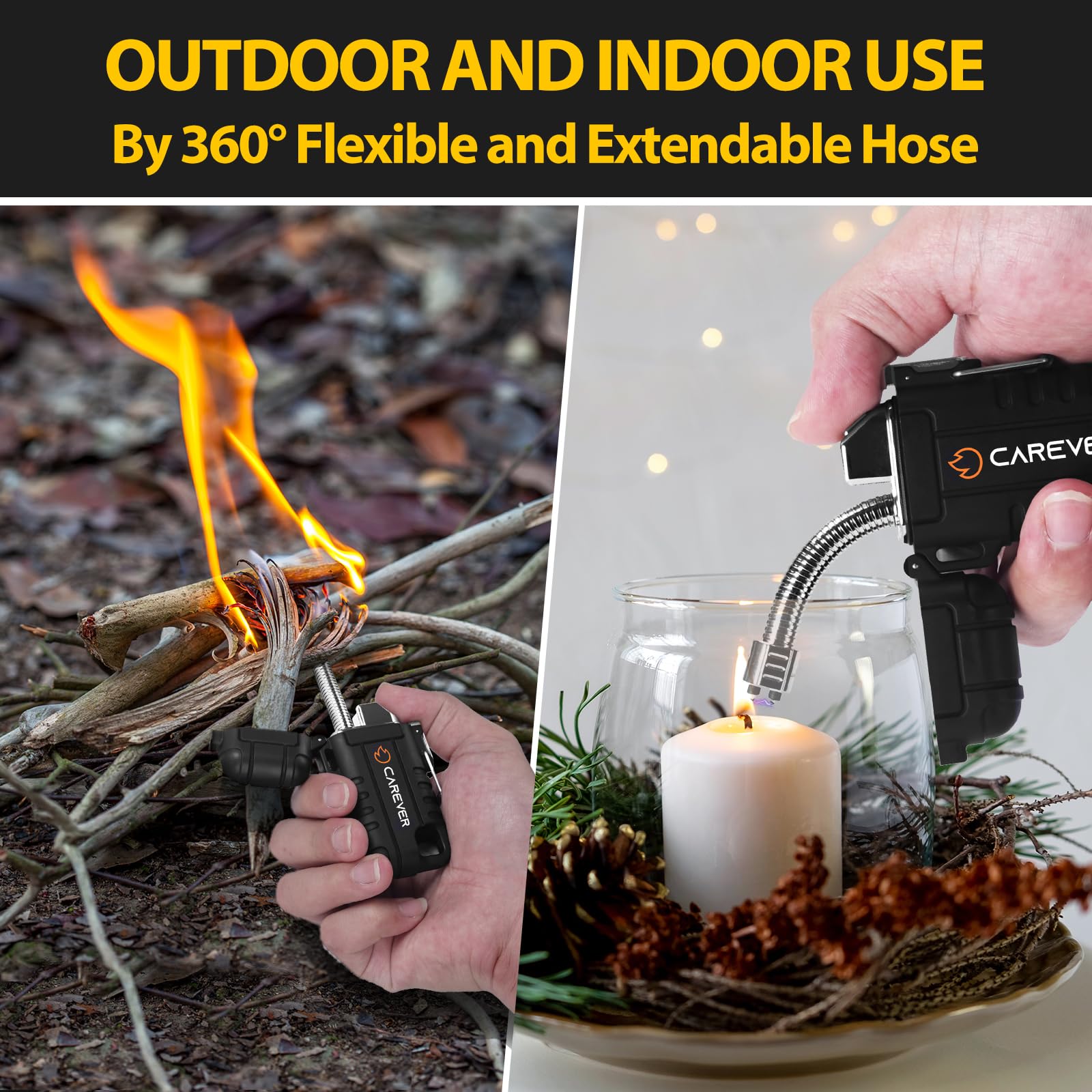 Electric Lighters Waterproof Gifts for Men: 360 Flexible USB Plasma Arc Camping Lighter - Christmas Stocking Stuffers for Adults Him Dad Husband Birthday Flameless Outdoor Grill Hunting Survival Gear