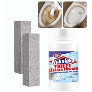 wukalaka pumice stone for toilet cleaning bowl stick, pumice stone toilet bowl clean brush, powerfully cleans hard water rings, calcium buildup and stains, suitable for cleaning toilet, bathroom