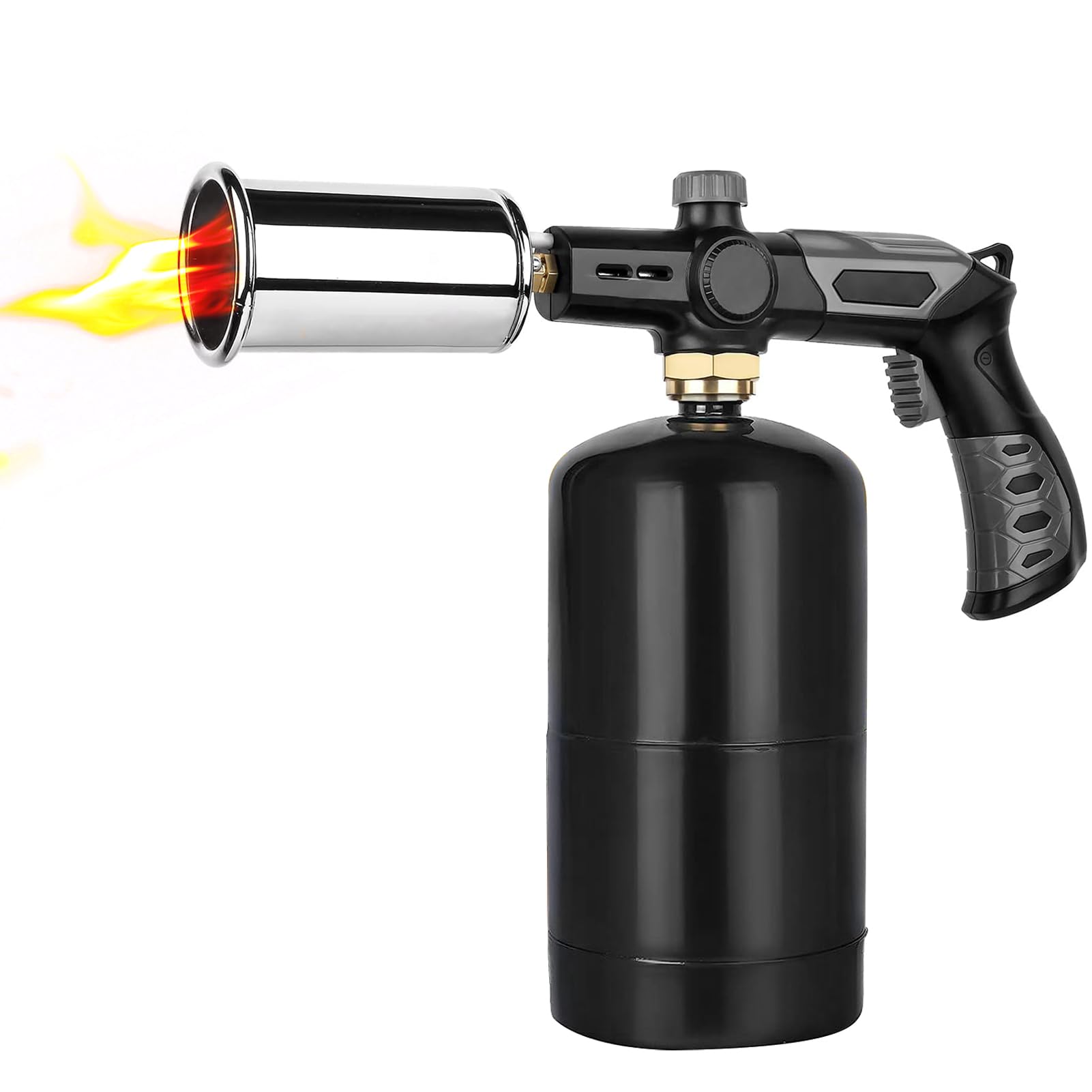 Powerful Grill & Cooking Torch, BBQ Torch Propane, Kitchen Blow Torch Gun, Grill Torch Fire Gun Culinary Kitchen Grilling Tool Adjustable Flamethrower Fire Gun for Searing Steak & Creme Brulee, BBQ