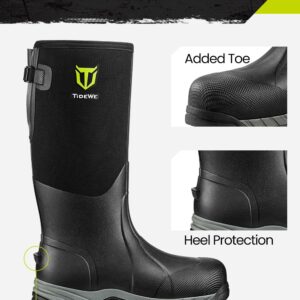 TIDEWE Puncture Proof Work Boots Men (Black, Size 7-13)