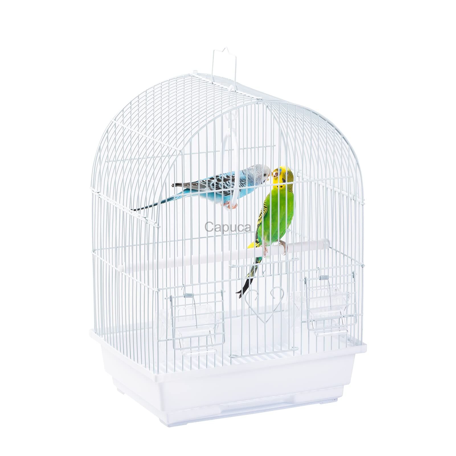 Capuca Small Bird Travel Cage - Lightweight Small Birds Starter Kit with Birdcages and Accessories Great for Parakeets Lovebirds Parrotlets Finches Canaries