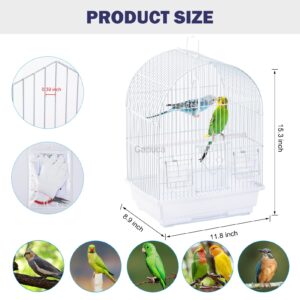 Capuca Small Bird Travel Cage - Lightweight Small Birds Starter Kit with Birdcages and Accessories Great for Parakeets Lovebirds Parrotlets Finches Canaries