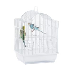 capuca small bird travel cage-lightweight small birds starter kit with birdcages and accessories great for parakeets lovebirds parrotlets finches canaries removable plastic tray include