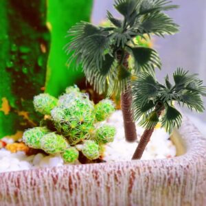 HUIANER Palm Tree Model Trees, Miniature Palm Trees Mixed 4 Size Fake Plastic Trees with No Stands for DIY Scenery Landscape Cake Decoration（16Pcs 2.76" - 5.9"）