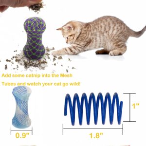 Fashion's Talk Cat Toys 50 Pcs for Indoor Cats,Interactive Door Hanging Mice Feather Toy Cat Spring Toy Cat Wand Catnip Crinkle Balls Silvervine Sticks Balls Kitten Toys Bulk