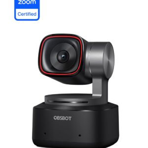 OBSBOT Tiny 2 Webcam 4K Voice Control PTZ, AI Tracking Multi-Mode & Auto Focus, Web Camera with 1/1.5" Sensor, Gesture Control, 60 FPS, HDR Light Correction, Webcam for PC, Streaming, Meeting, etc.