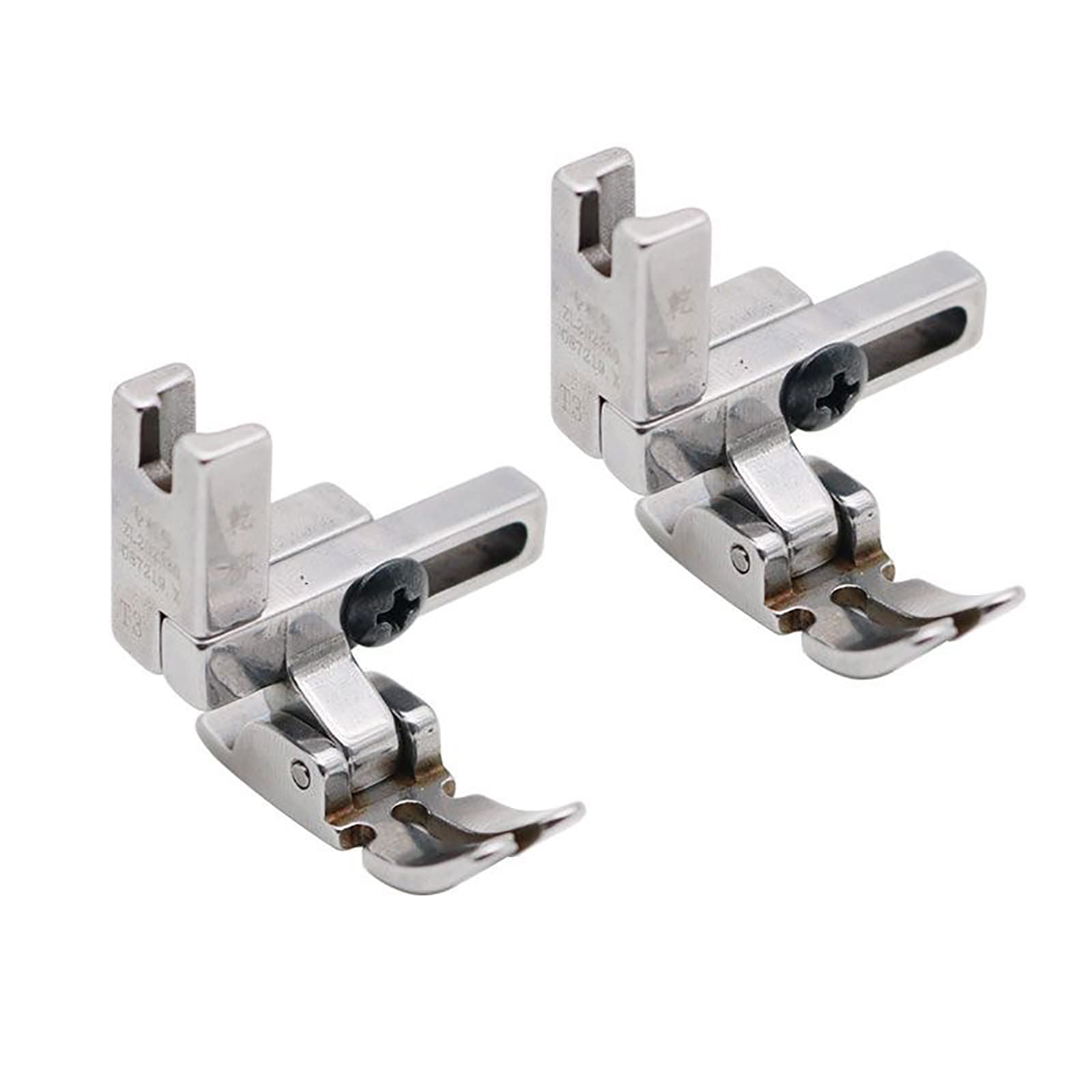 YICBOR 2PCS Universal Presser Foot #T3 Three in One Multifunctional Presser Foot Adjustable Left and Right Single-Sided Presser Foot (Metal)