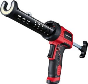 marsosaur caulk gun, electric dripless caulking gun with 300kg thrust, cordless silicone tool gun with constant flow tech, lightweight 10oz caulk guns with led light